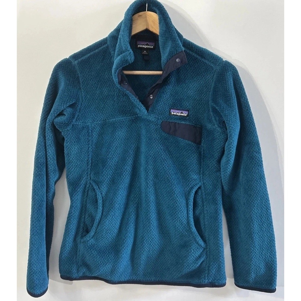 Patagonia Women's Synchilla Snap-T Fleece Polartec Pullover Teal 25442 XS